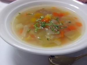 野菜スープ　唐辛子